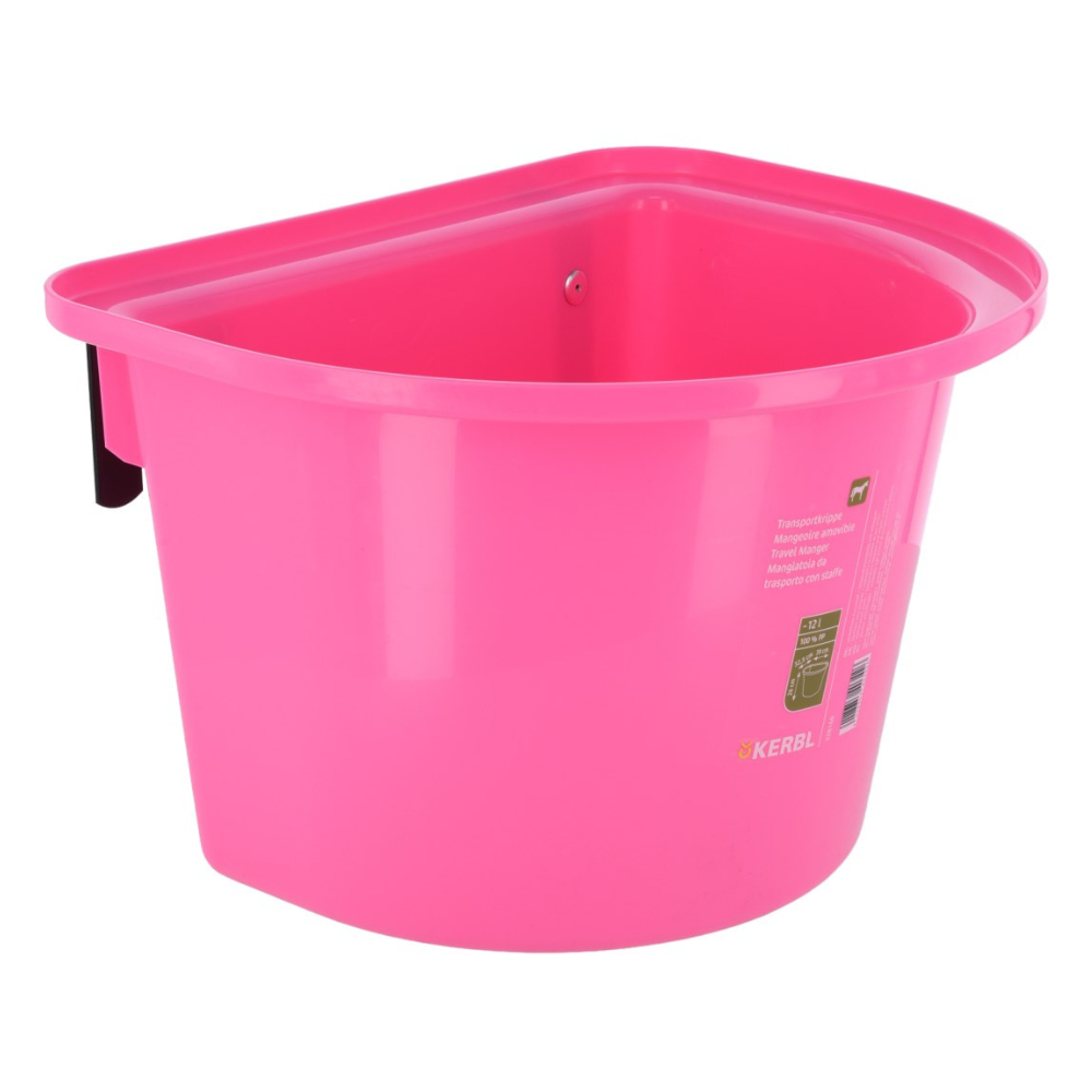 Barības spainis, uzkarināms, 12 litri, rozā